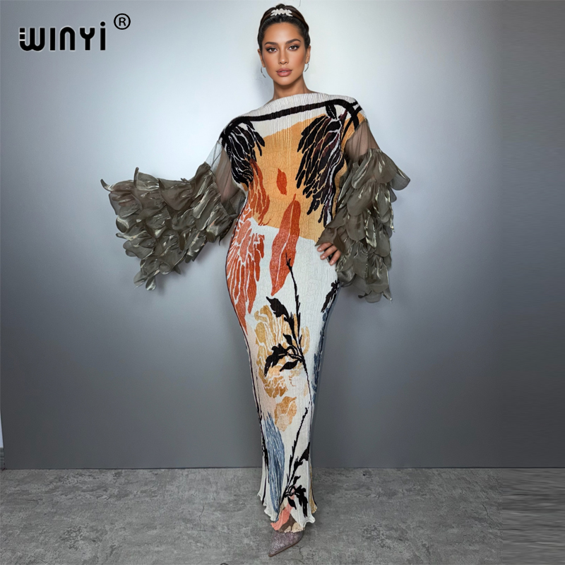 Summer Clothing H&M - WINYI Elastisches Schlankes Plissiertes Kleid Strandkleid