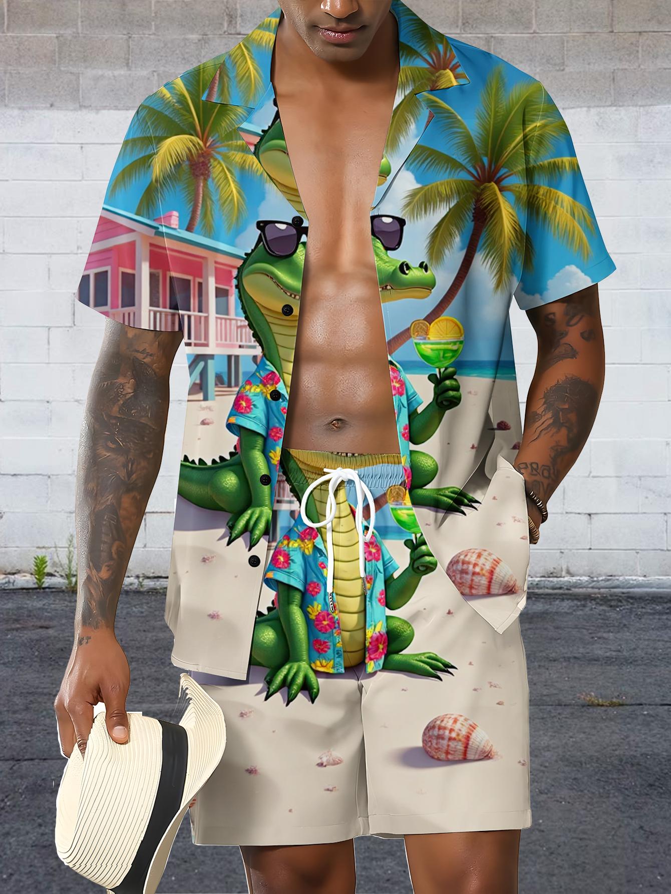 Summer Clothing Drip - Herren-Shirt-Sets 2026 Frühling/Sommer Drip-Kleidung 3D-gedrucktes Jogging-Set