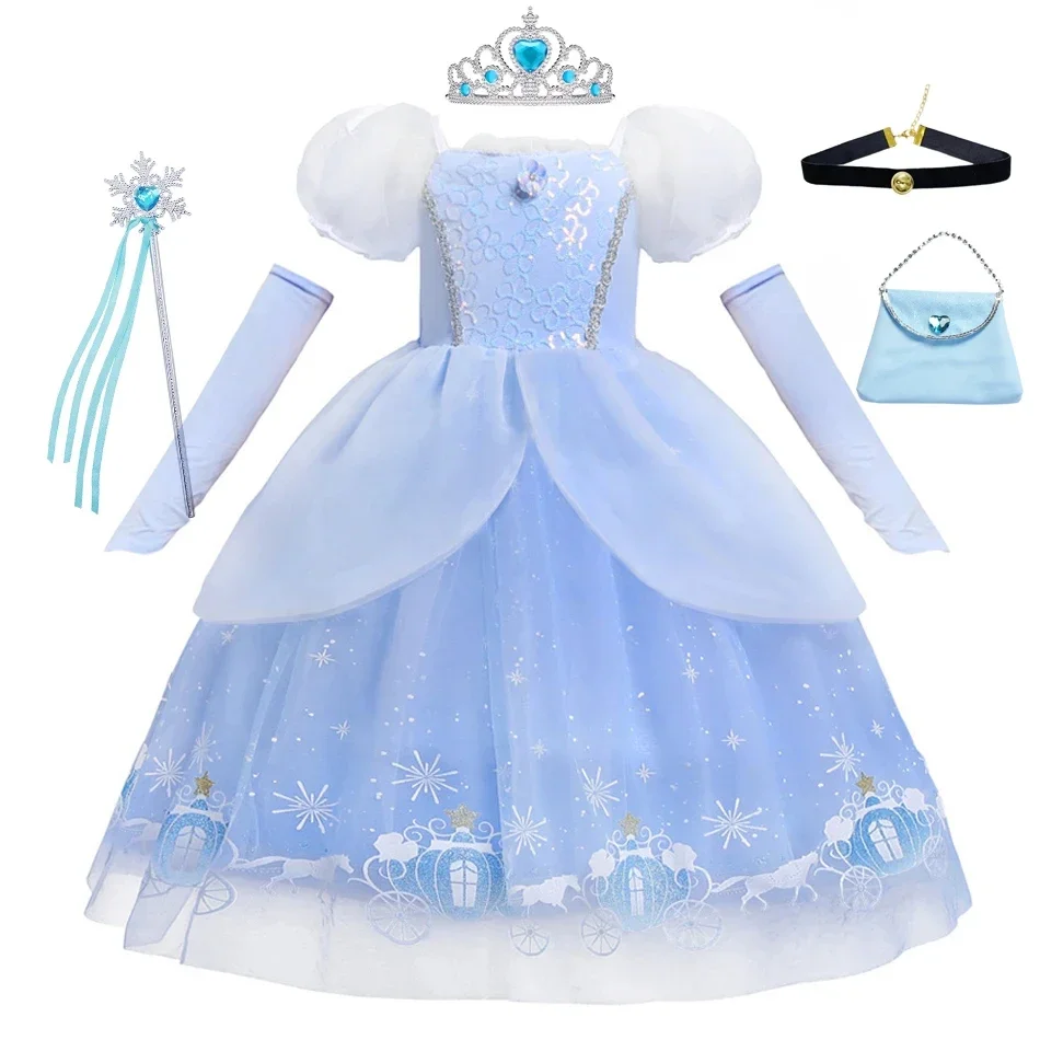 Summer Clothing For Kids Girls - Cinderella Prinzessin Cosplay Kleid für Mädchen