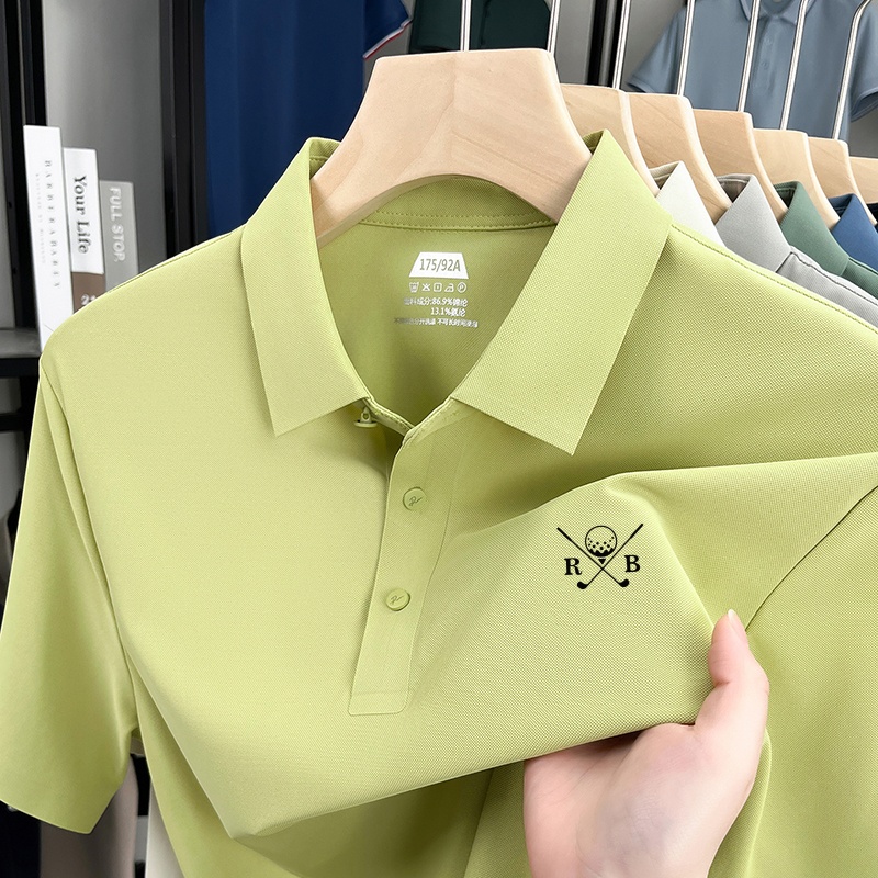 Summer Clothing Affordable - Erschwinglicher Luxus: Herren-Polohemd mit Printkragen, knitterarm,