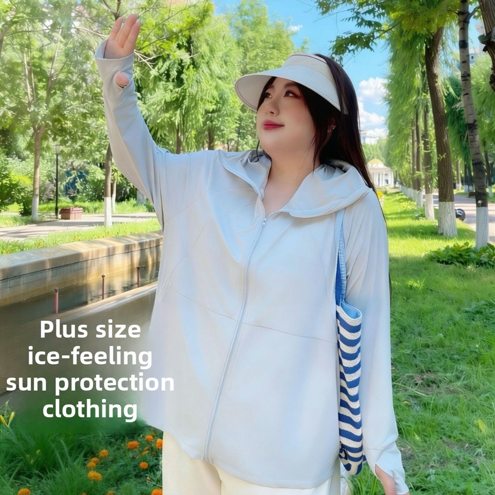 Summer Clothing For Plus Size Women - Fat Mm Neue Übergrößen-Sonnenschutzkleidung aus Eisseide