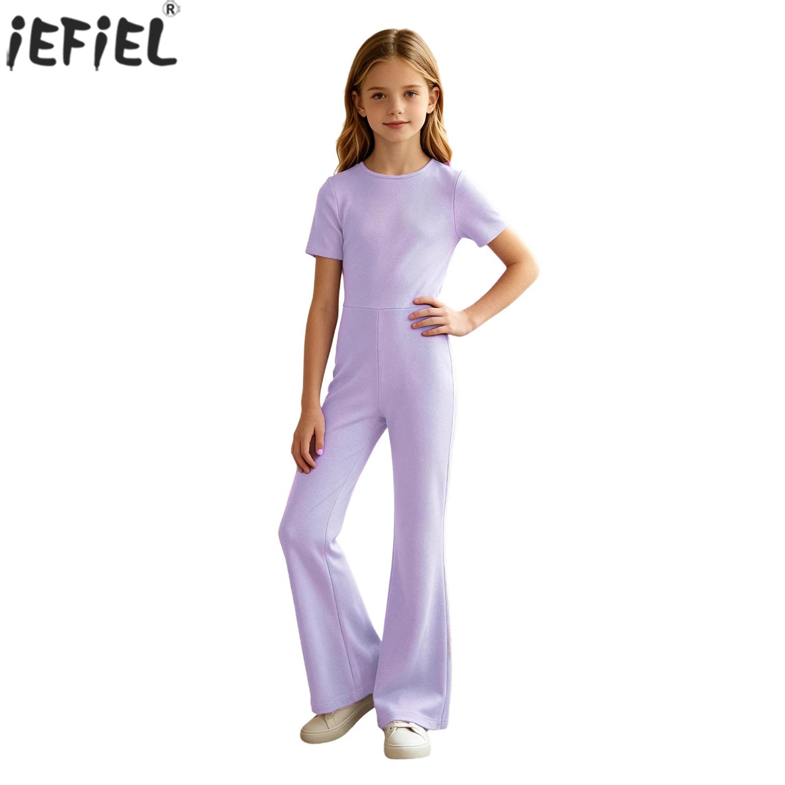 Summer Clothing Needs - Kinder Mädchen Freizeit Einfarbiger Jumpsuit für