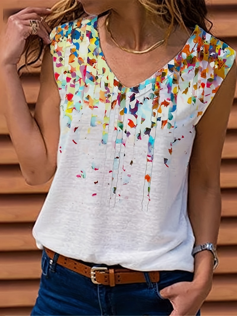 Summer Clothing For Plus Size Women - Plus Size 1xl-5xl Damenmode Top V-Ausschnitt