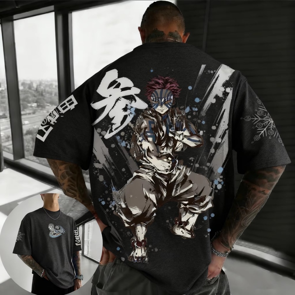 Summer Clothing Styles Men - Sommer Übergröße Demon Slayer Anime Bedrucktes