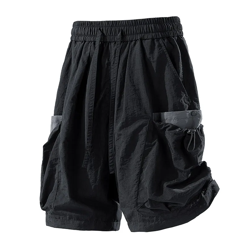 Summer Clothing Styles Men - Herren-Shorts, locker, große Größe, Multi-Pocket-Overalls, elastische