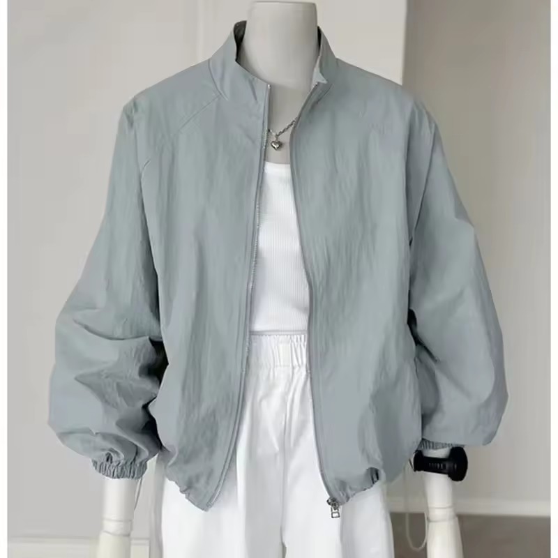 Crew Clothing Summer Jacket - Koreanische Frauen Langarm Sonnenschutz Kleidung 2025,