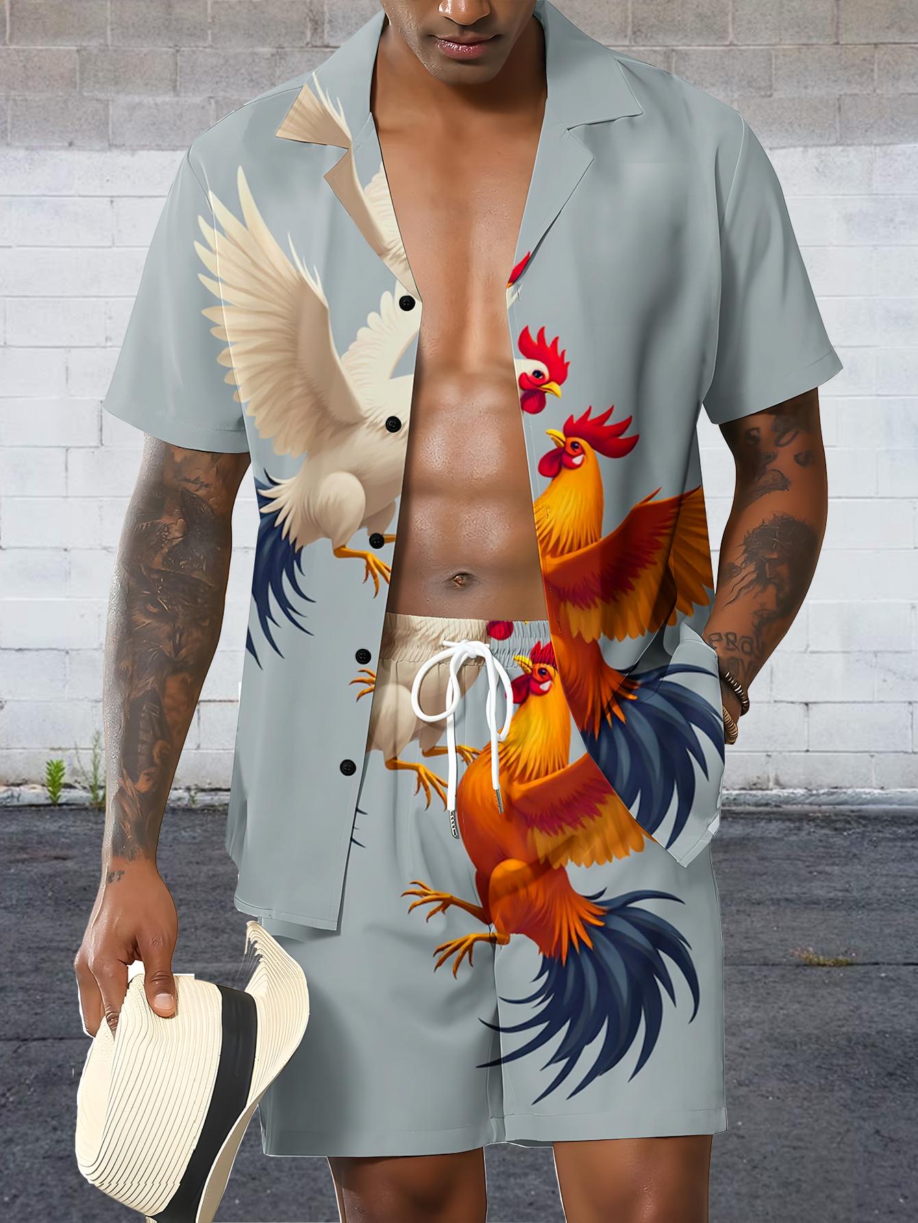 Summer Clothing Drip - Herren-Shirt-Sets 2026 Frühling/Sommer 3D-gedrucktes Herren-Sportanzug-Set Jogginganzug