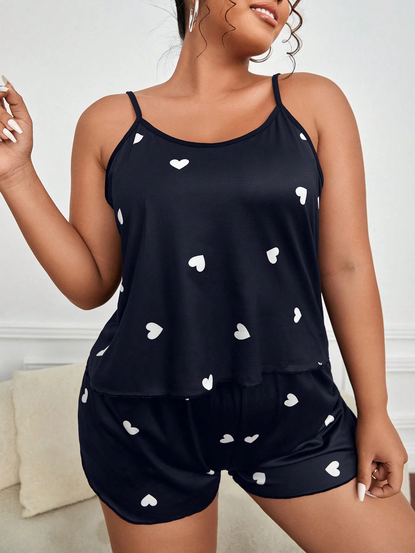Summer Clothing For Plus Size Women - 2-teiliges Pyjama-Set für Damen, Nachtwäsche, Crop-Tops