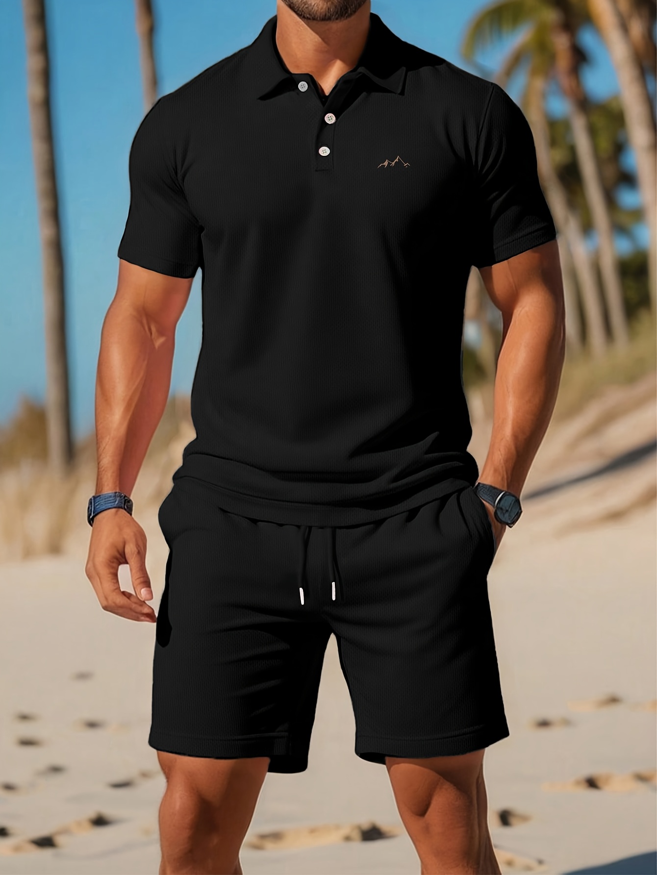 Summer Clothing Shops - 2026 Sommer Herren-Polo-Set - 3D-Druck-Muster -