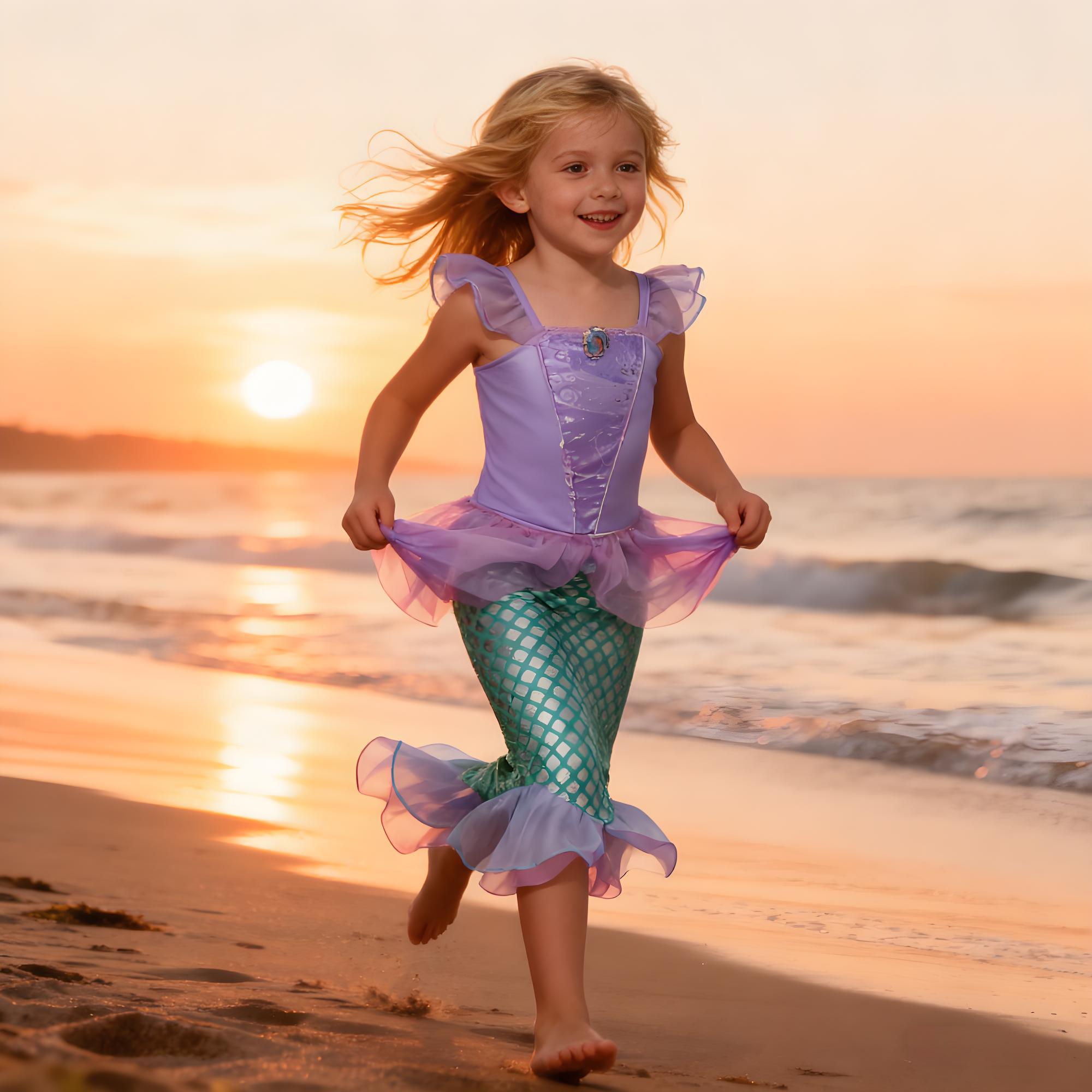 Summer Clothing For Kids Girls - Sommer Meerjungfrau Geburtstag Party Kleid Mädchen