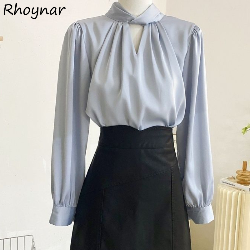 Summer Linen Clothing For Women - Blusen Frauen Langarm Temperament Büro Dame