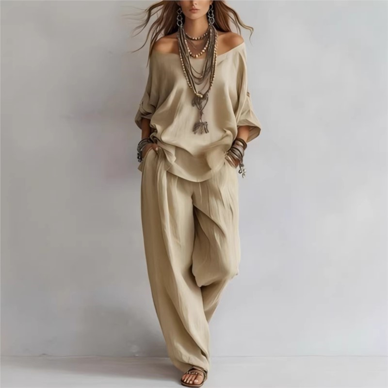 Sommer Neues Lässiges Zweiteil – Summer Linen Clothing For Women Bewertung und Preis