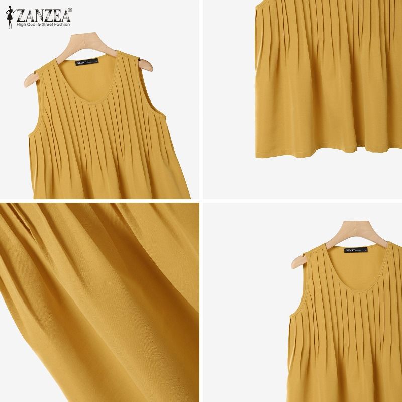 ZANZEA Plus Size 5XL Damen-Tan – Summer Clothing For Plus Size Women Bewertung und Preis