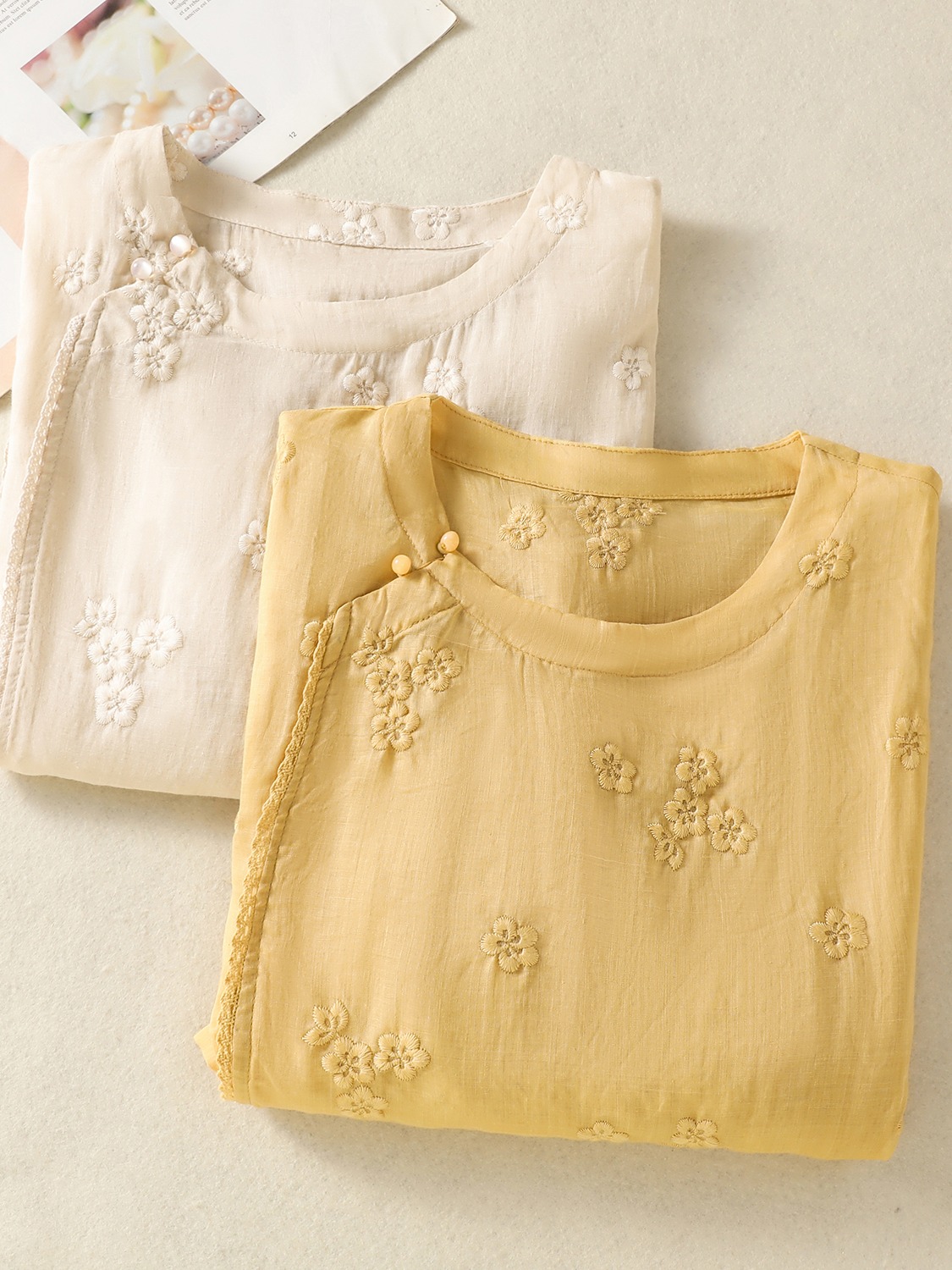 Neues Chinesisches Besticktes  – Summer Linen Clothing For Women Bewertung und Preis