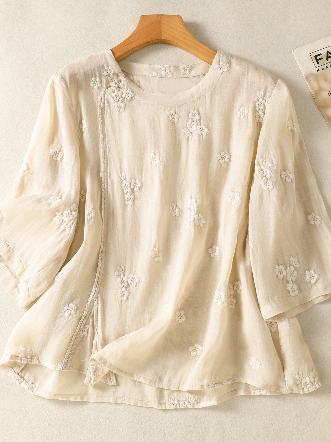 Neues Chinesisches Besticktes  – Summer Linen Clothing For Women Bewertung und Preis