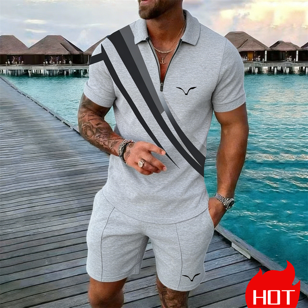 Sommer-Set mit Streifenmuster  – Summer Clothing Styles Men Bewertung und Preis