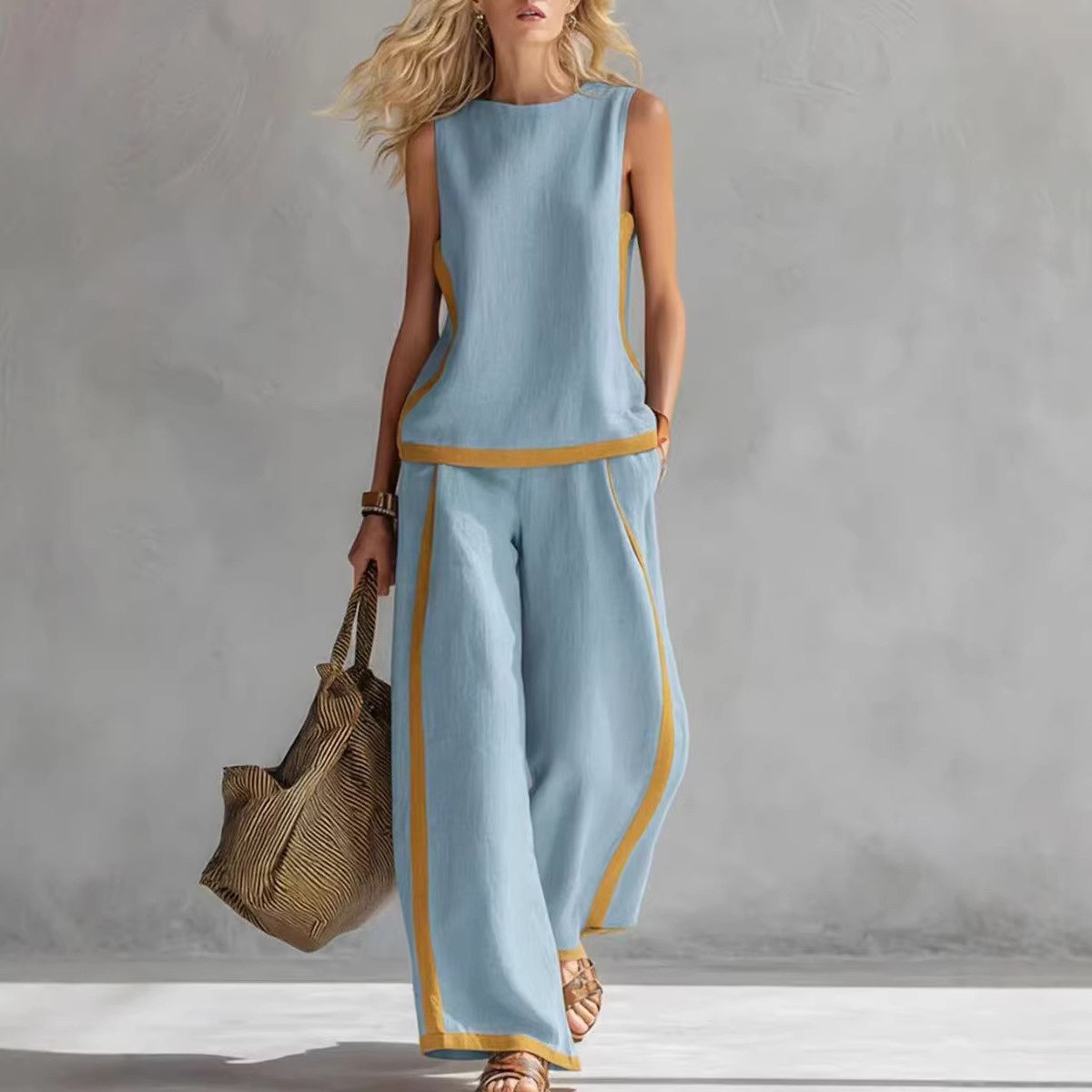 Damen Leinen 2-Teiliges Set Fa – Summer Linen Clothing For Women Bewertung und Preis