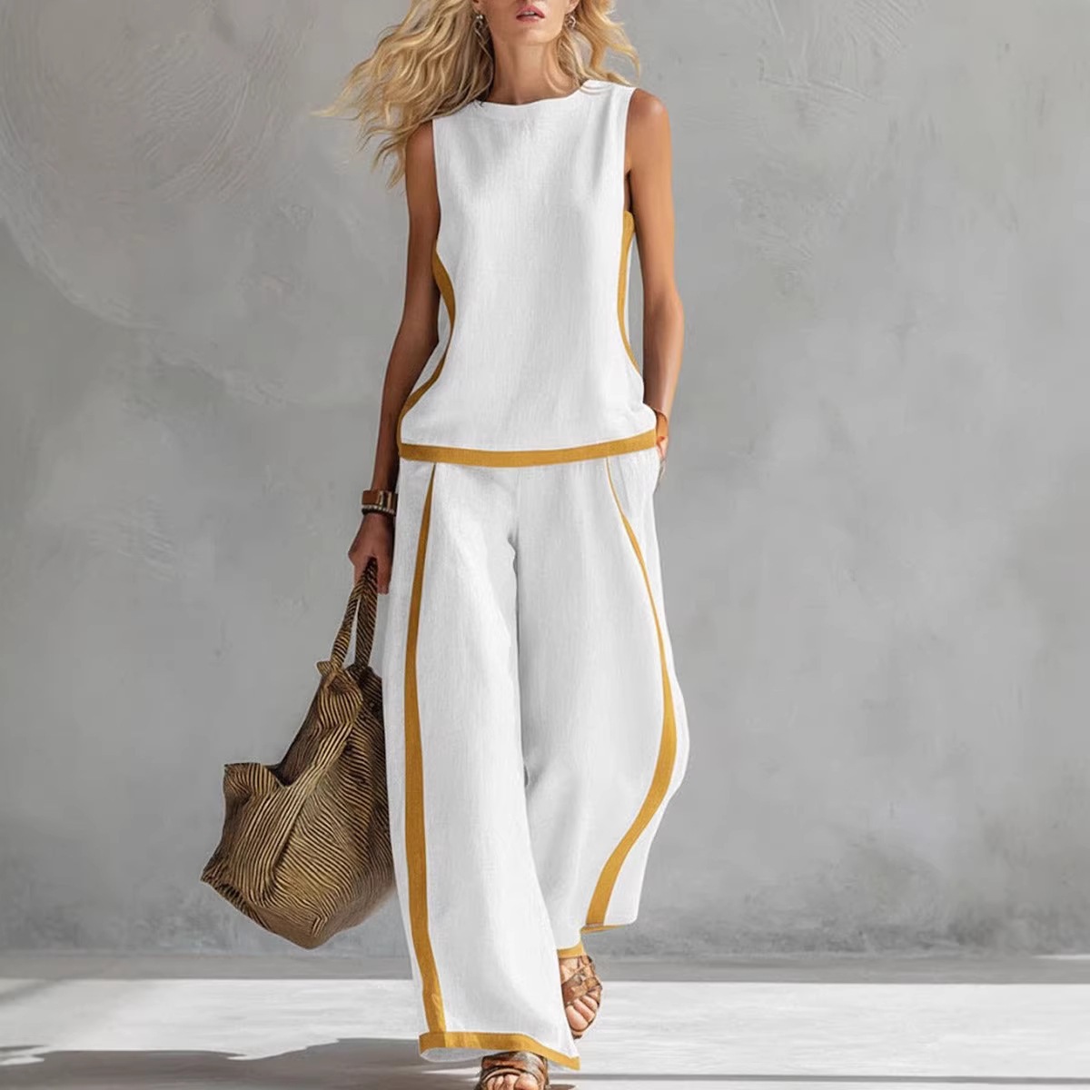 Damen Leinen 2-Teiliges Set Fa – Summer Linen Clothing For Women Bewertung und Preis