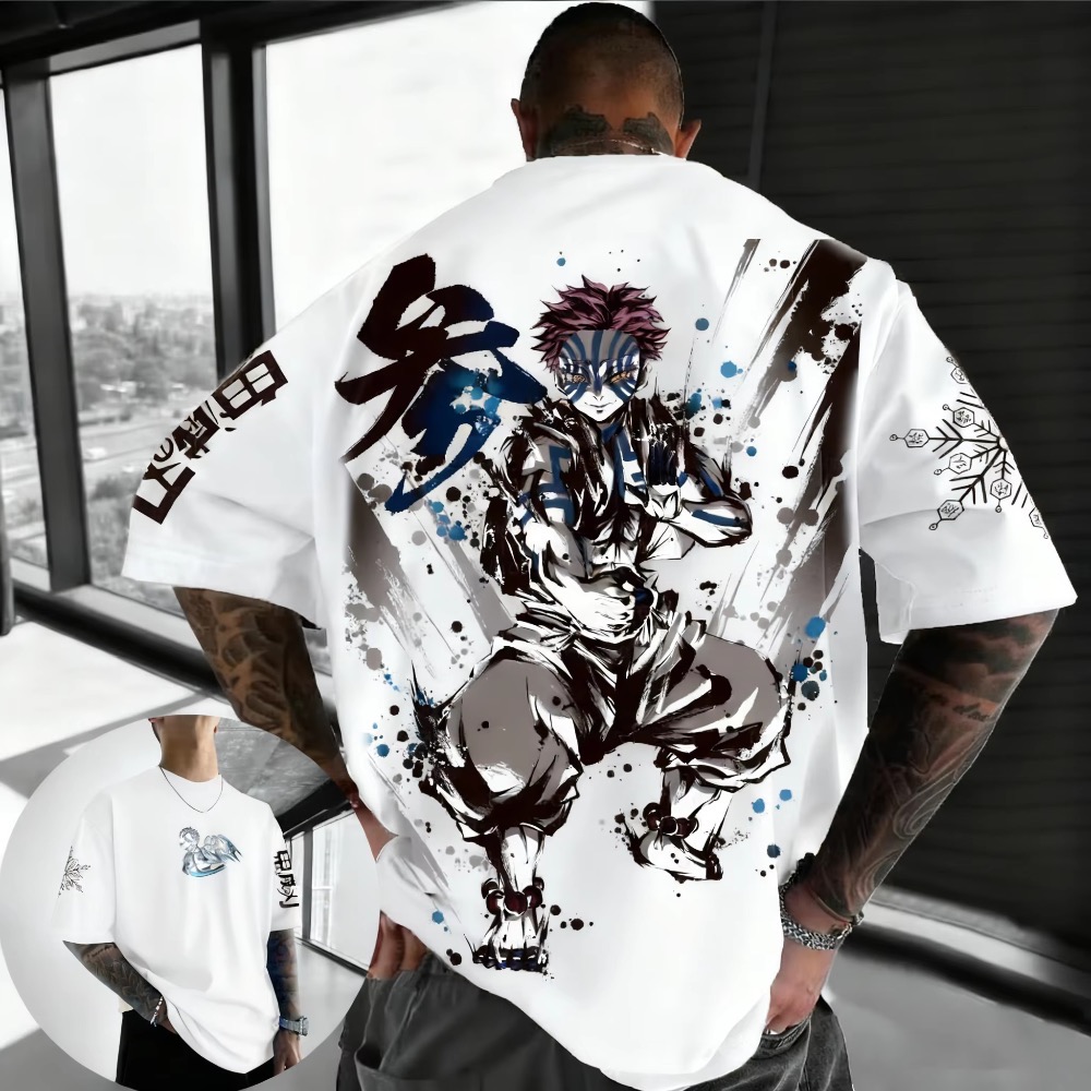Sommer Übergröße Demon Slayer  – Summer Clothing Styles Men Bewertung und Preis