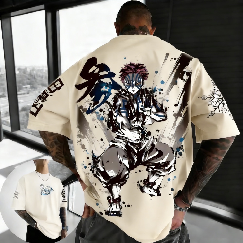 Sommer Übergröße Demon Slayer  – Summer Clothing Styles Men Bewertung und Preis