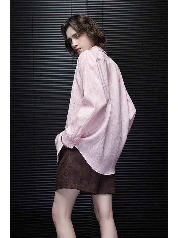 FANAN Rosa Leinen-Langarmhemd  – Summer Linen Clothing For Women Bewertung und Preis