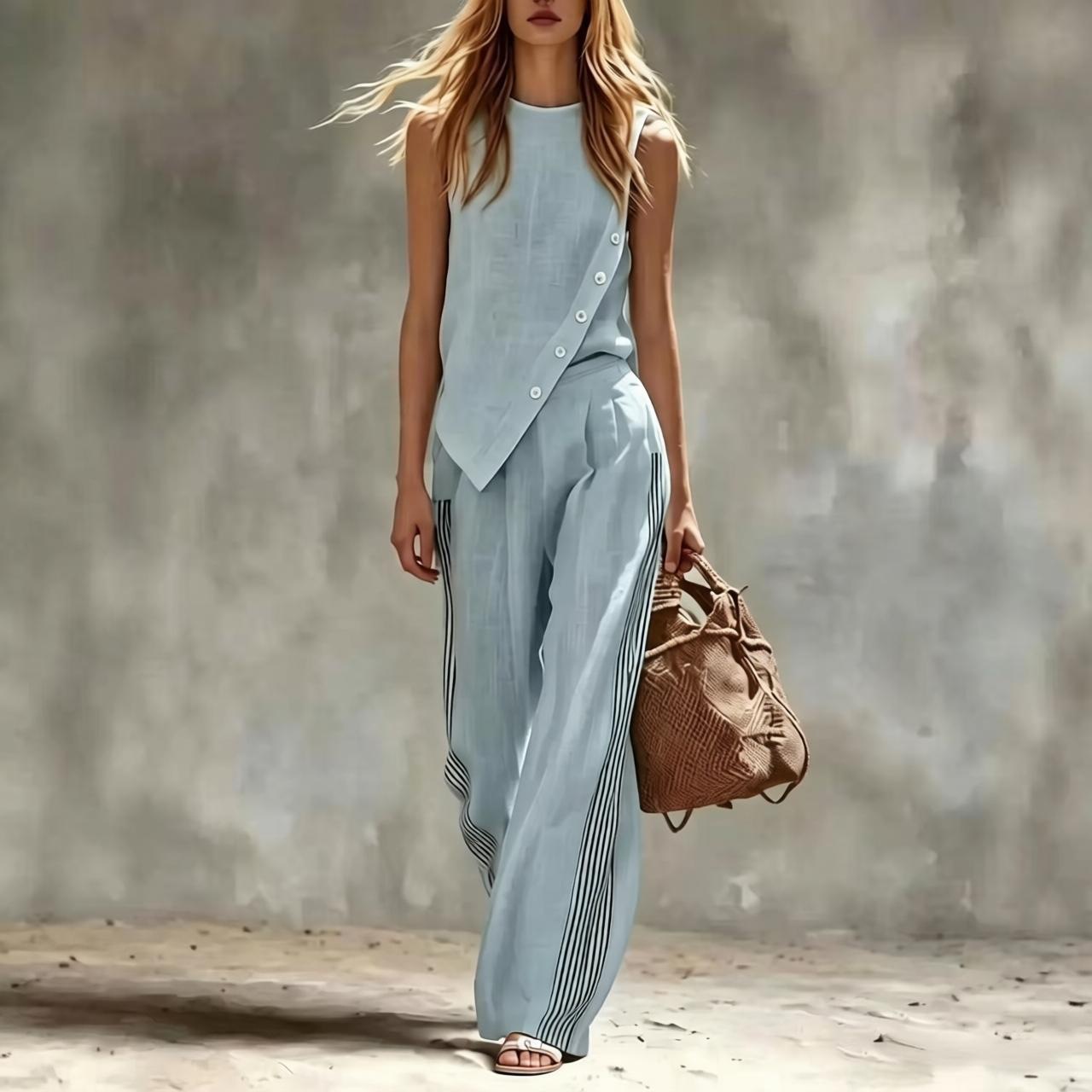 Seitlich Geknöpftes Unregelmäß – Summer Linen Clothing For Women Bewertung und Preis