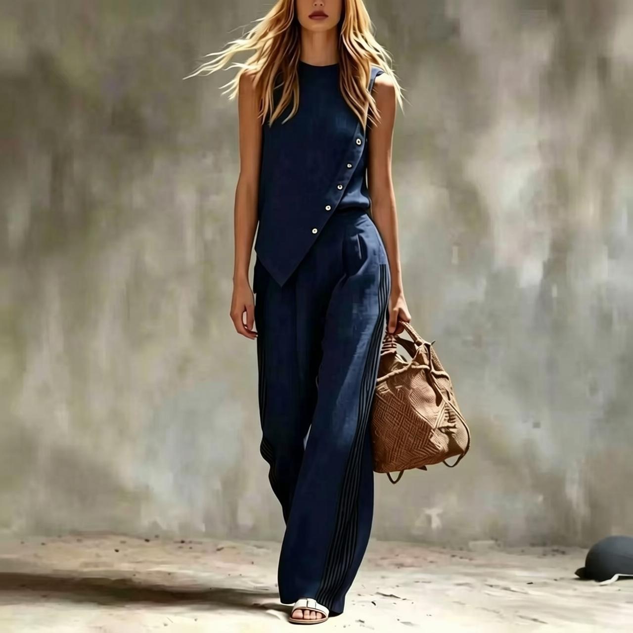 Seitlich Geknöpftes Unregelmäß – Summer Linen Clothing For Women Bewertung und Preis