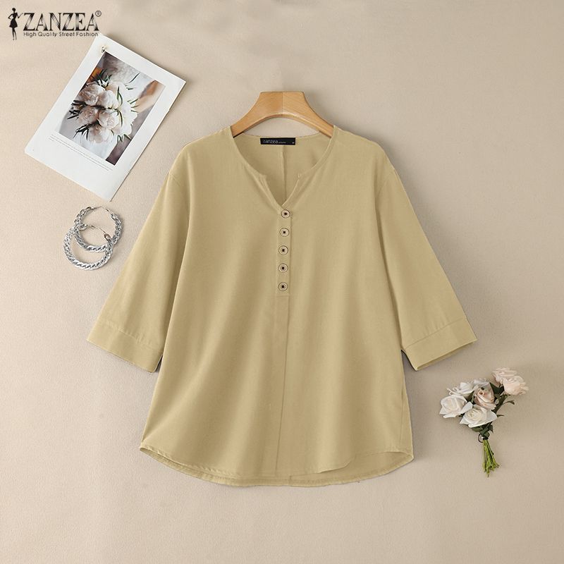 Damen-Blusen aus Baumwolle und – Summer Linen Clothing For Women Bewertung und Preis