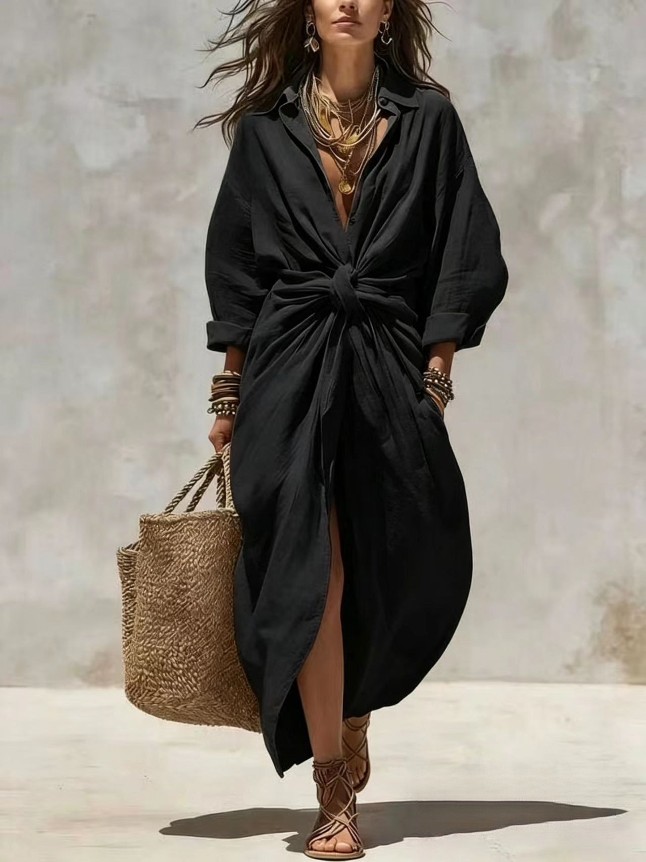 Boho Weißes Leinen-Baumwoll-He – Summer Clothing H&M Bewertung und Preis