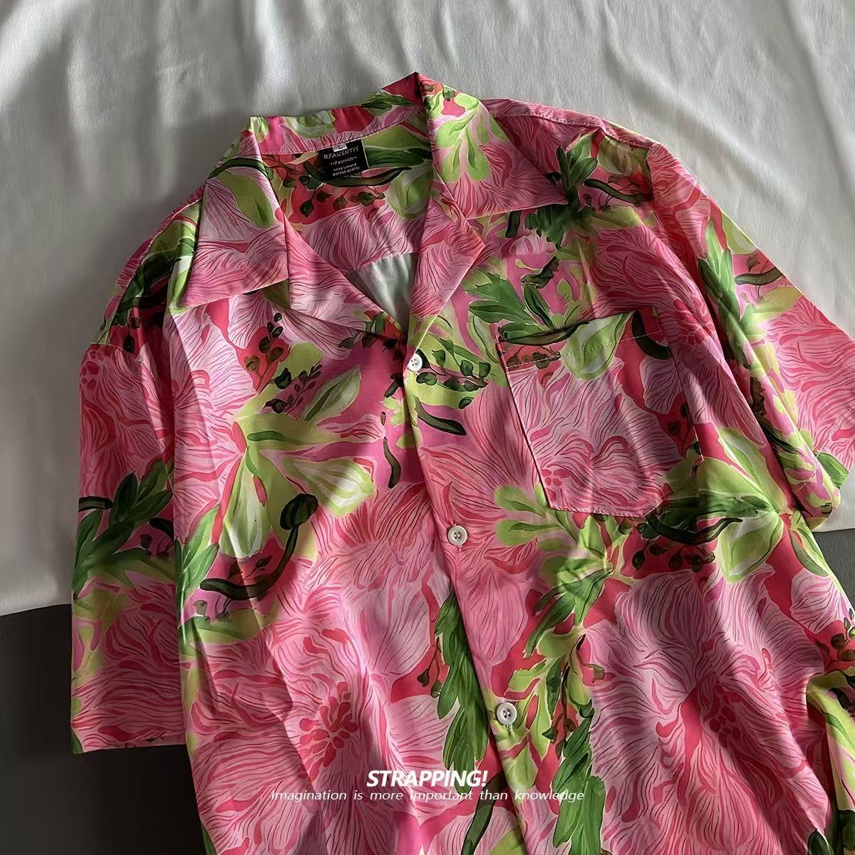 Rosa Graffiti-Blumenmuster, ku – Summer Clothing H&M Bewertung und Preis