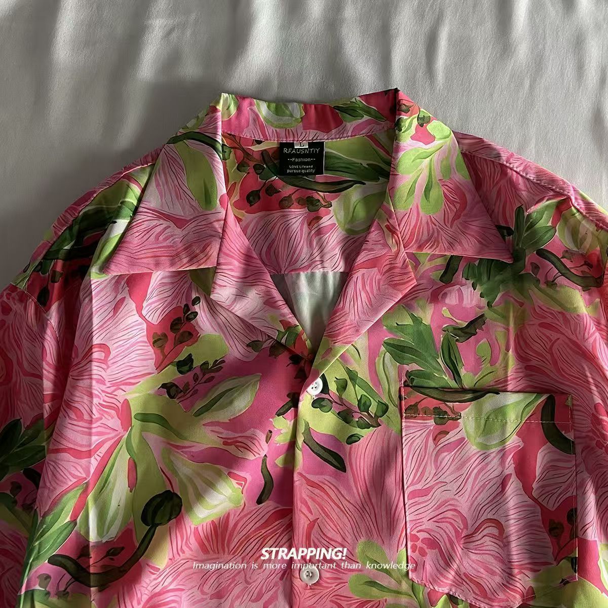 Rosa Graffiti-Blumenmuster, ku – Summer Clothing H&M Bewertung und Preis