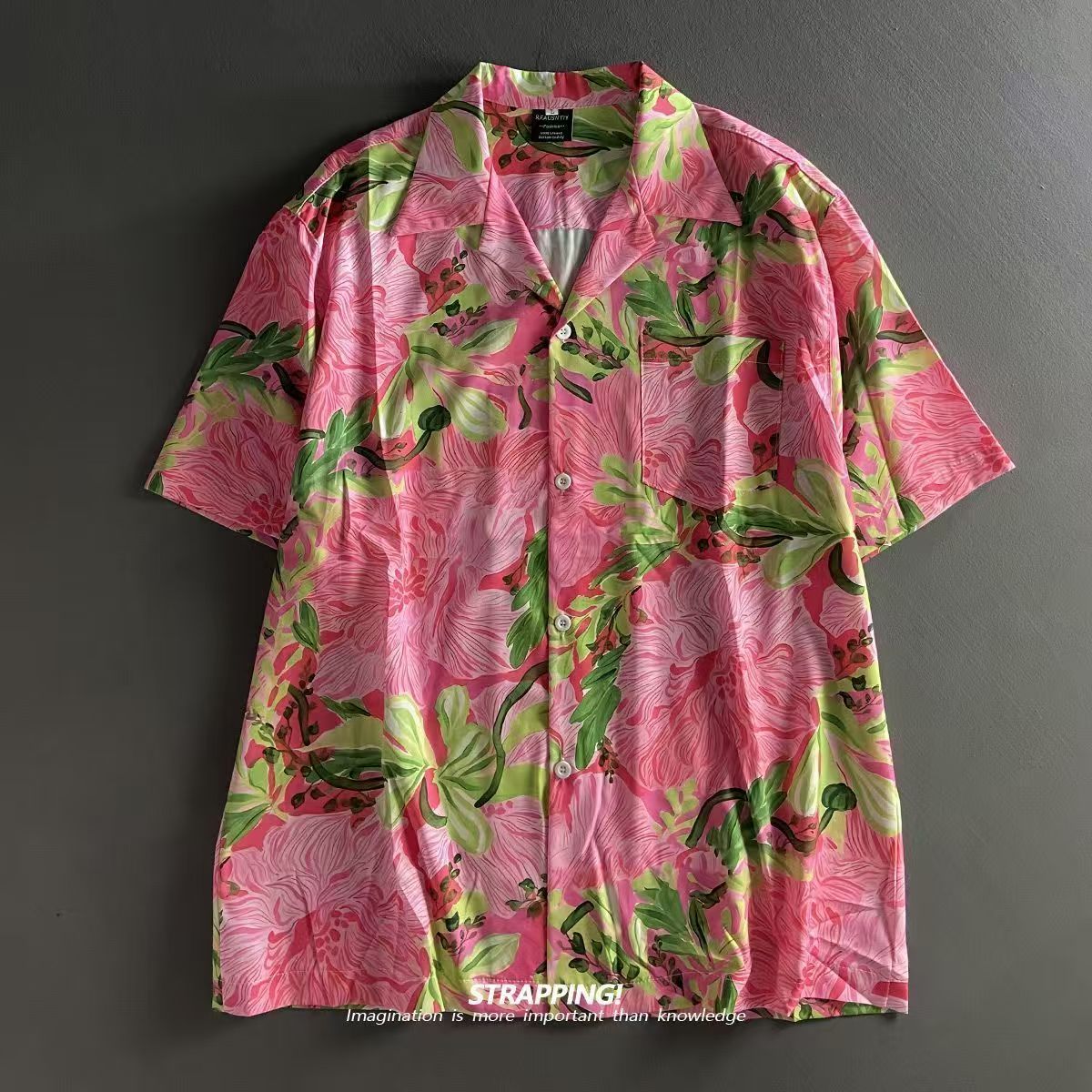 Rosa Graffiti-Blumenmuster, ku – Summer Clothing H&M Bewertung und Preis