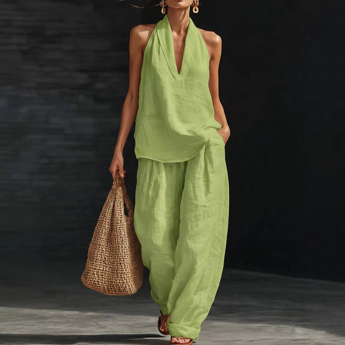 Sommerliches Retro-Set aus Bau – Summer Linen Clothing For Women Bewertung und Preis