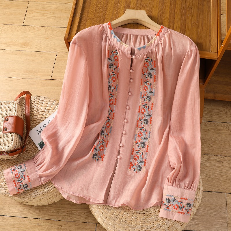 Chinesischen Stil frauen Bluse – Summer Linen Clothing For Women Bewertung und Preis