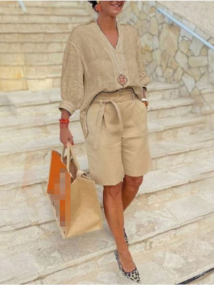 Frauen Anzüge Elegante Stil Zw – Summer Linen Clothing For Women Bewertung und Preis