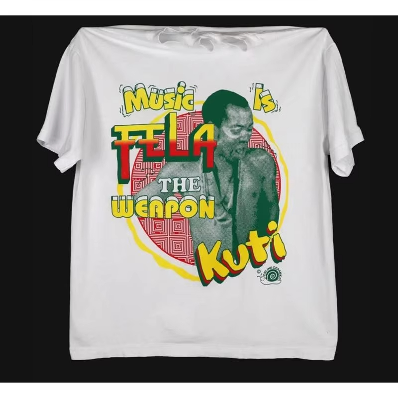 Fela Kuti WEISSES T-Shirt Kurz – Summer Clothing Drip Bewertung und Preis