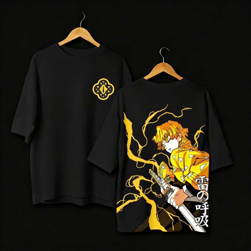 Übergrößes Demon Slayer Anime  – Summer Clothing Styles Men Bewertung und Preis